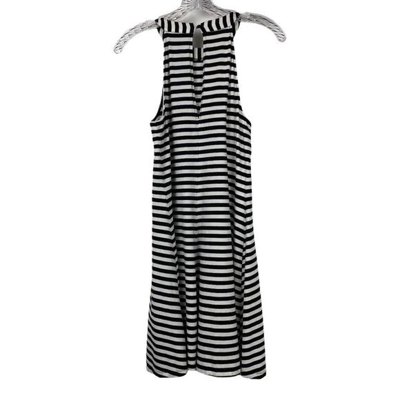 EXPRESS Womens Size XS Black White Stripe Stretchy Tank Dress Sleeveless - Picture 2 of 9